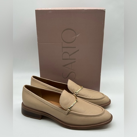 SARTO Eda Bit Loafers Women’s 12M Beige Leather NIB - Picture 12 of 12